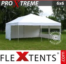 Tonnelle barnum FleXtents Xtreme 6x6m Blanc, avec 8 cotés