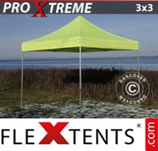 Tonnelle barnum FleXtents Xtreme 3x3m Néon jaune/vert