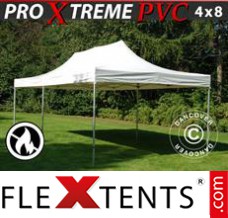 Tonnelle barnum FleXtents Xtreme Heavy Duty 4x8m, Blanc