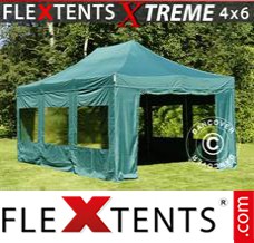 Tonnelle barnum FleXtents Xtreme 4x6m Vert, avec 8 cotés