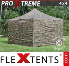 Tonnelle barnum FleXtents Xtreme 4x4m Camouflage, avec 4 cotés