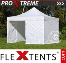 Tonnelle barnum FleXtents Xtreme 5x5m Blanc, avec 4 cotés
